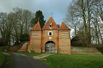 The chateau gates in Auvilliers