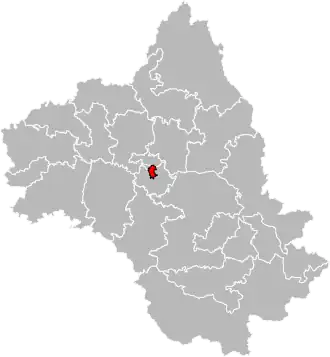 Situation of the canton of Rodez-2 in the department of Aveyron