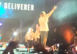 Daniel Hagen on stage at Awakening Australia 2018, Marvel Stadium, Melbourne