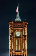 Tower and clock of Red Town Hall