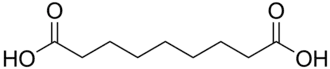 Skeletal formula of azelaic acid