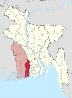 Location of Bagerhat District in Bangladesh
