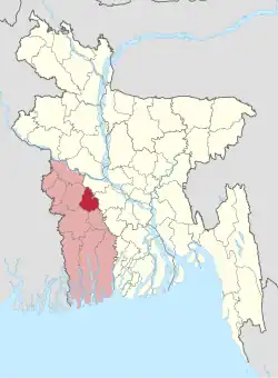 Location of Magura District in Bangladesh