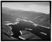 Looking west over reservoir