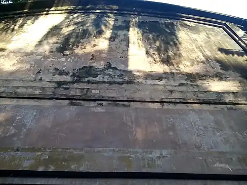 Rear view of the temple