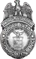 Badge of the United States Border Patrol, circa 1939.