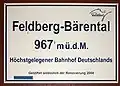 Information board at Feldberg-Bärental station