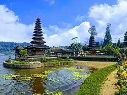 Image 81Beratan Lake and Temple in Bali, a popular image often featured to promote Indonesian tourism (from Tourism in Indonesia)