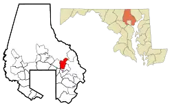 Location of Perry Hall, Maryland