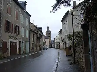 A road in the centre of the commune