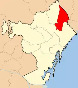 Districts of Barcelona, Sant Andreu coloured red