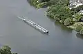 Barge on the river Mosel in Germany