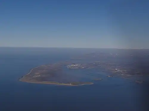 Aerial view of Barrow and Walney Island