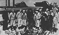 Command and crew of battery No. 34 consisting of sailors from ORP Gryf, 1939
