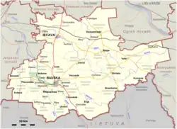 Location of Bauska Municipality