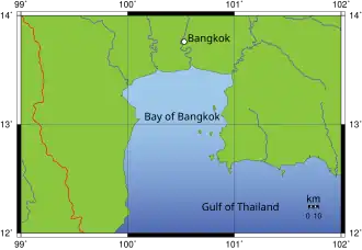 Si Racha is located in Bay of Bangkok