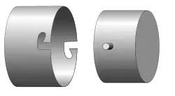 A rotating bolts locks in a way similar to a bayonet mount, such as shown here (but with much stronger lugs and locking grooves than shown).