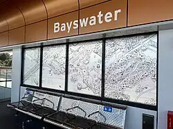 Black and white isometric drawing of Bayswater