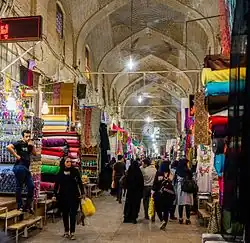 The Vakil Bazaar[1] of Shiraz bustling with shoppers.