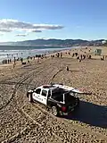Beach patrol in Santa Monica, California