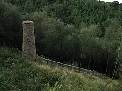 Ironstone mine ventilation flue in Chargot Wood, 1150 m south west of Langham Farm