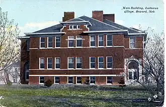Becker Hall housed many activities before being demolished in 1999[5]