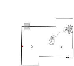 Location in Beckham County and the state of Oklahoma.