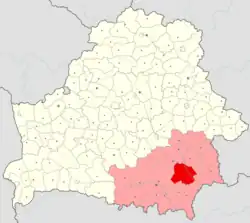 Location of Rechytsa district