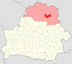 Location of Beshankovichy district