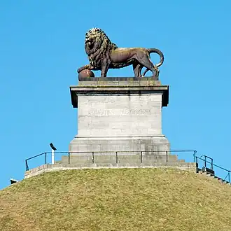 The Lion on top of the mound