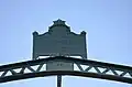 The Berlin Iron Bridge Co. plaque on the top of the bridge.