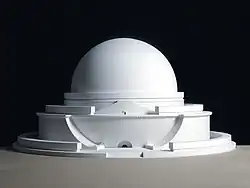 Model of the Kenothaph for Isaac Newton, Model in scale 1:400 Architectural icon model collection by Oswald Mathias Ungers, Cologne