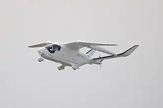 an Alia CX300 in flight
