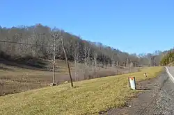 Along State Route 155 between Hemlock and Shanwee