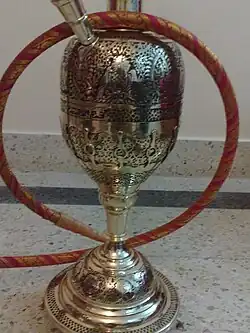 The intricate work on a North Malabar hookah
