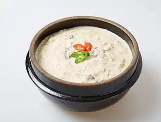 Korean biji jjigae, soy pulp soup