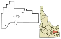 Location of Basalt in Bingham County, Idaho.