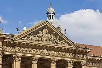 Sculptured pediment facing Chamberlain Square