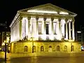 Birmingham Town Hall north end, in April 2009, facing into Chamberlain Square