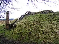 World War II anti-aircraft rocket battery and bombing decoy control building 265 m north east of Ashridge Farm