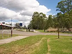 Looking toward former railway crossing and station