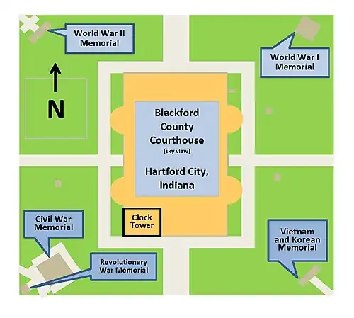 diagram of courthouse grounds
