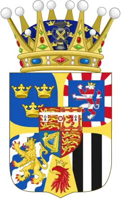 Louise's coat of arms as Crown Princess of Sweden