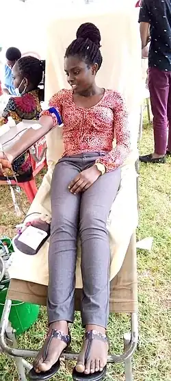 Blood donation at Mbarara University, Uganda