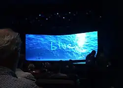 This is a photograph of Blue, a theatre performance, during the Adelaide Festival 2024 at the Scott Theatre, now the university's largest lecture hall.