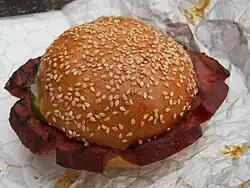 A barbecue bologna sandwich