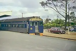 Broad gauge "Bluebird" railcar 255. Peterborough Centenary - 9 October 1976