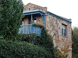 Two-storey house in North Adelaide. Much of Adelaide's early housing was built with bluestone.