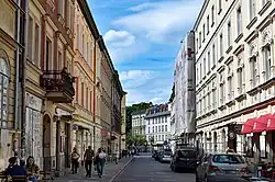 View from the intersection with Rabina Meiselsa Street to the north