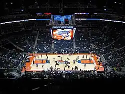The arena during a Charlotte Bobcats game in 2005
